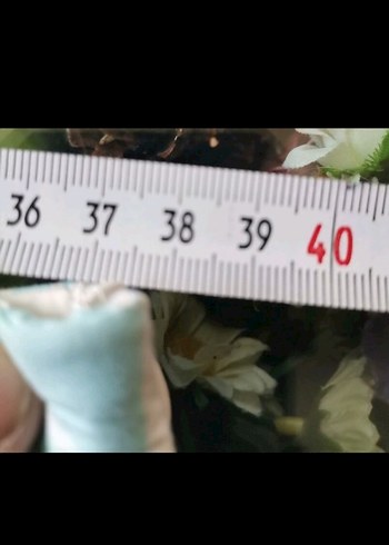 Mavi Çiçek Desenli etek. - Görsel 7