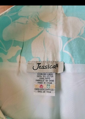 Mavi Çiçek Desenli etek. - Görsel 3