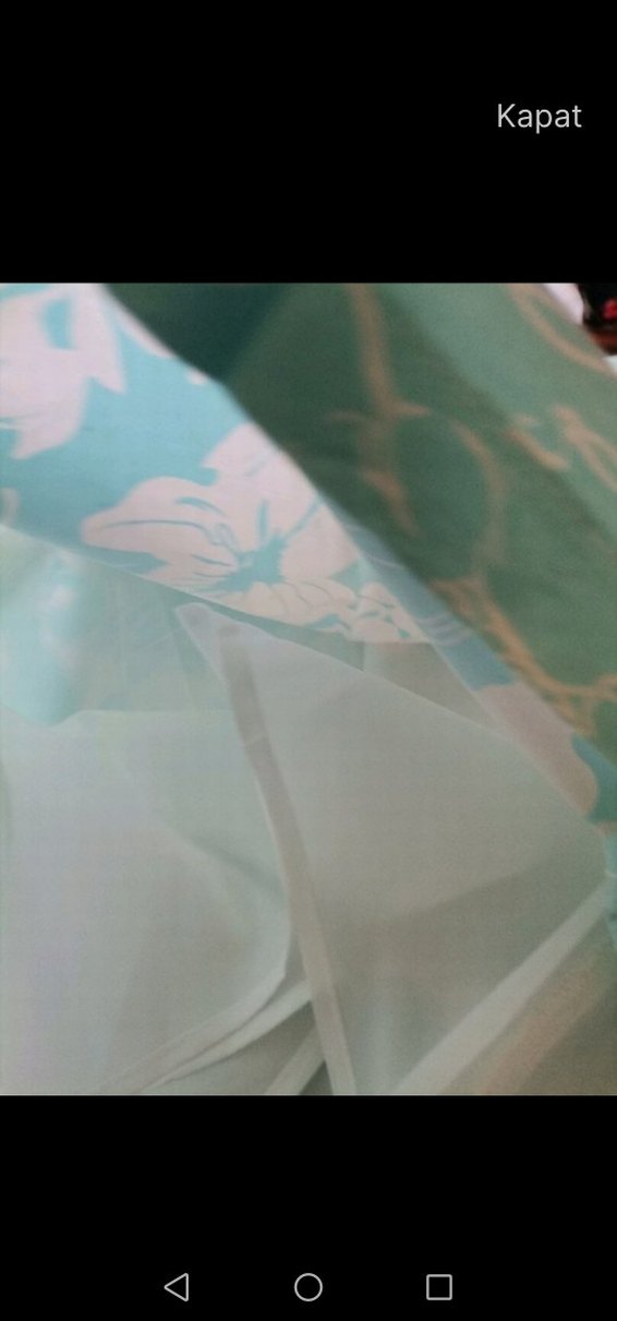 Mavi Çiçek Desenli etek. - Görsel 5