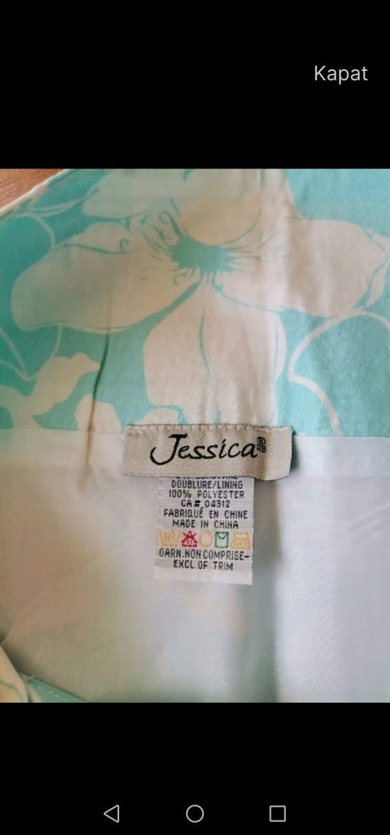 Mavi Çiçek Desenli etek. - Görsel 3