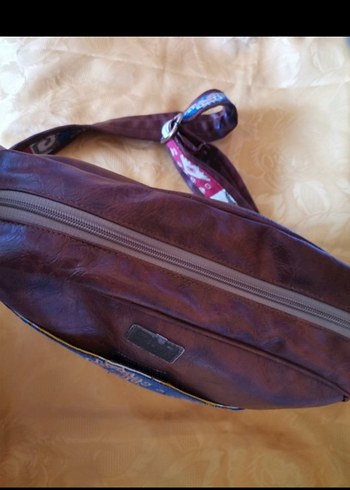 Desenli Bohem Deri Kadın Çanta. Gerçek deri - Görsel 3