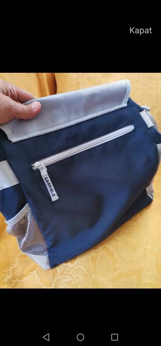 Gri Fermuarlı Erkek Omuz Çantası. Generation. Garfıeld marka - Görsel 3