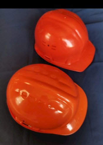 Turuncu inşaatçı kaskı. 2 tane. YENİ - Görsel 2