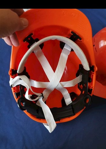 Turuncu inşaatçı kaskı. 2 tane. YENİ - Görsel 5