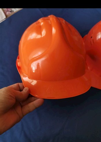 Turuncu inşaatçı kaskı. 2 tane. YENİ - Görsel 7