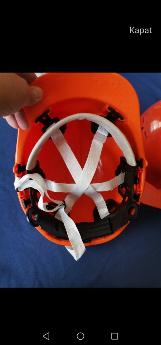 Turuncu inşaatçı kaskı. 2 tane. YENİ - Görsel 5