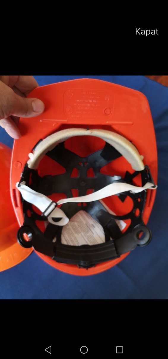 Turuncu inşaatçı kaskı. 2 tane. YENİ - Görsel 3