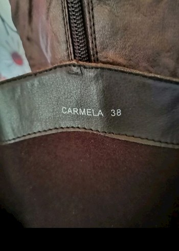 Kahverengi Deri Tokalı Diz Boyu Kovboy çizme. VALENTİNESANCHEZ - Görsel 5