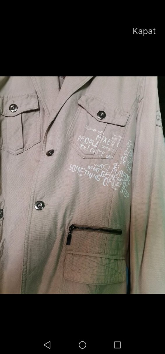 Düğmeli Bej erkek spor ceket - Görsel 2