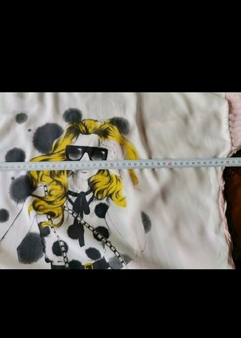 Kız Çocuk Baskılı Salaş Tişört - Görsel 5