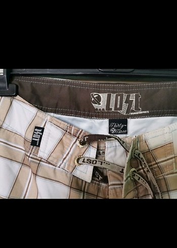 Bağcıklı Erkek Kareli Şort. Loft marka - Görsel 6