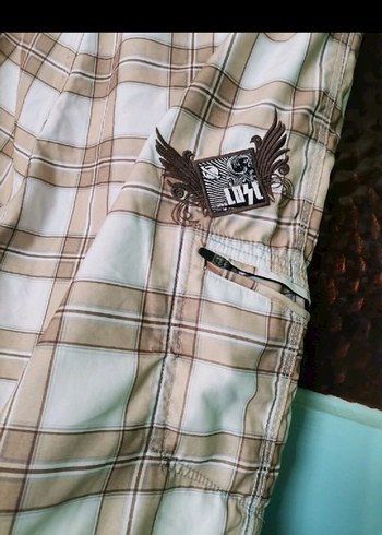 Bağcıklı Erkek Kareli Şort. Loft marka - Görsel 4