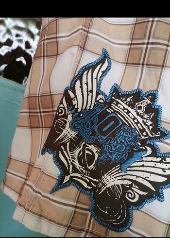 Bağcıklı Erkek Kareli Şort. Loft marka - Görsel 7