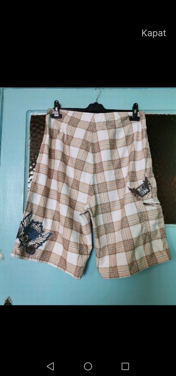 Bağcıklı Erkek Kareli Şort. Loft marka - Görsel 2