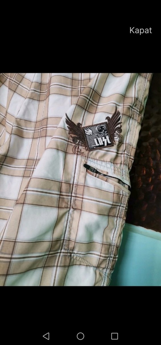 Bağcıklı Erkek Kareli Şort. Loft marka - Görsel 4