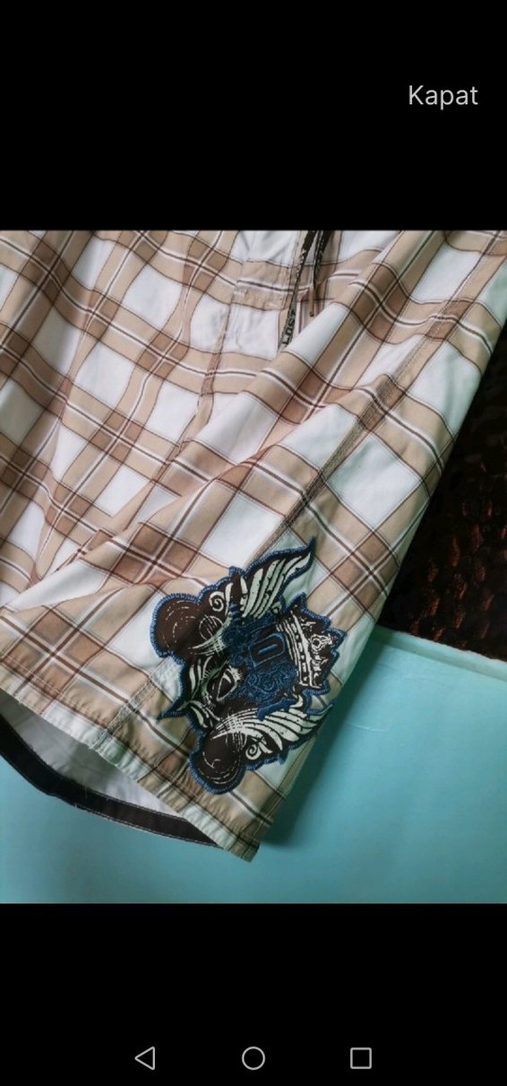 Bağcıklı Erkek Kareli Şort. Loft marka - Görsel 3