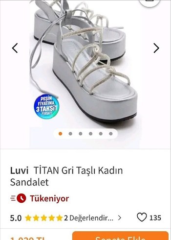 Gri  Dolgu topuklu sandalet.Titan shoes marka - Görsel 7