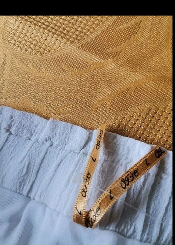 Beyaz Kemerli Keten Mini Etek. Offo marka - Görsel 4