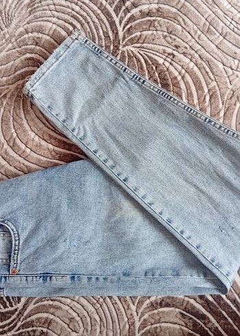 38 Beden Düğmeli Gri Kadın Midi Boy Kot Pantolon