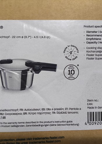Fissler fissler düdüklü tencere