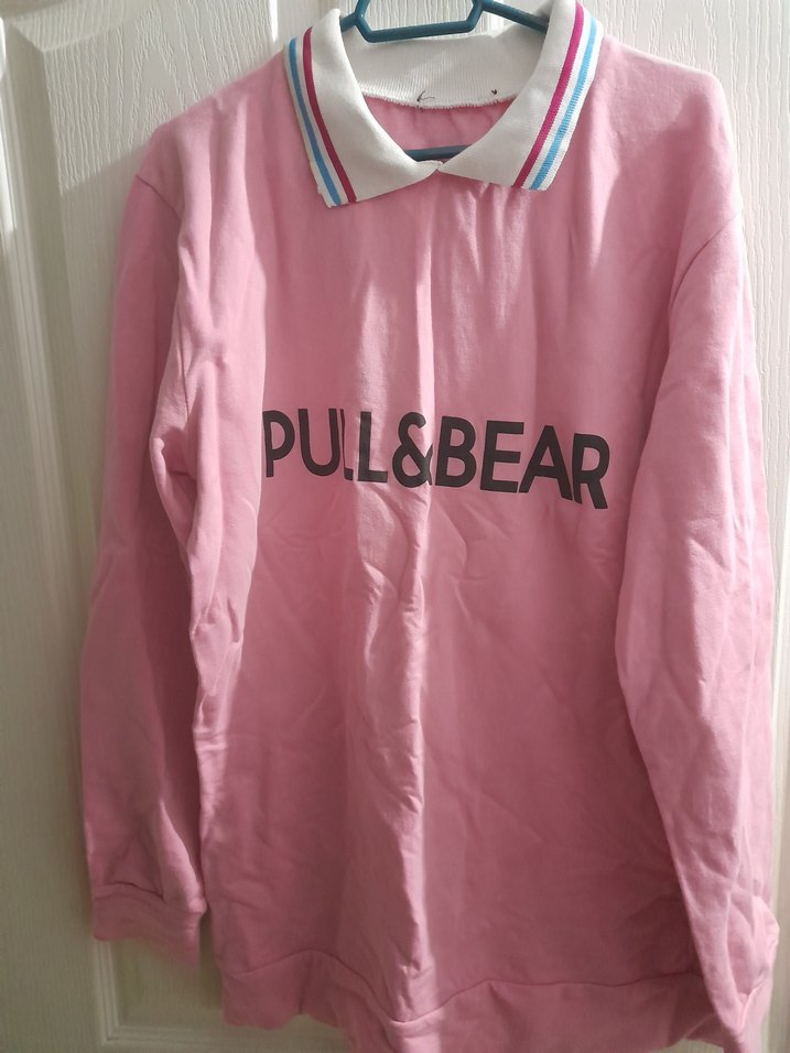 Pembe Uzun Kollu Loose Fit Sweatshirt - Görsel 2