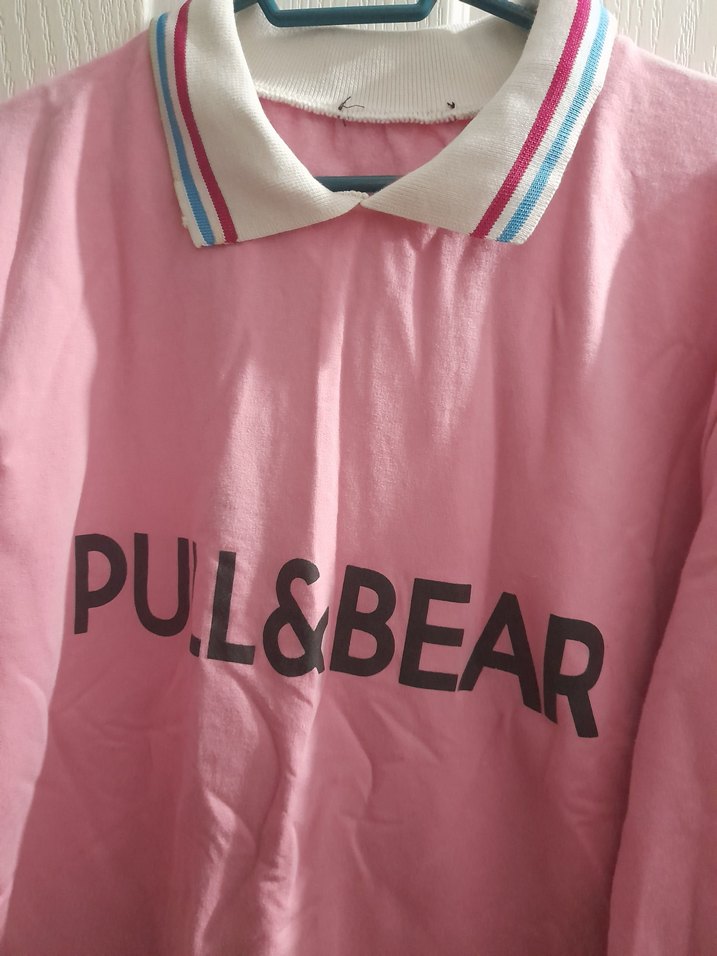 Pembe Uzun Kollu Loose Fit Sweatshirt - Görsel 3