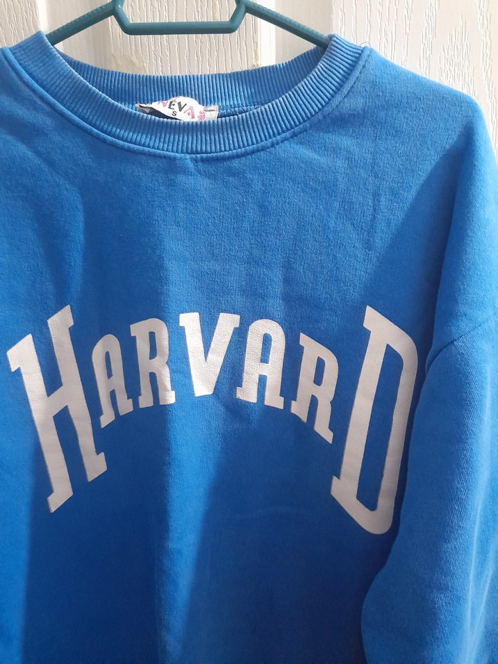 Mavi Harvard Baskılı Kadın Sweatshirt - Görsel 3