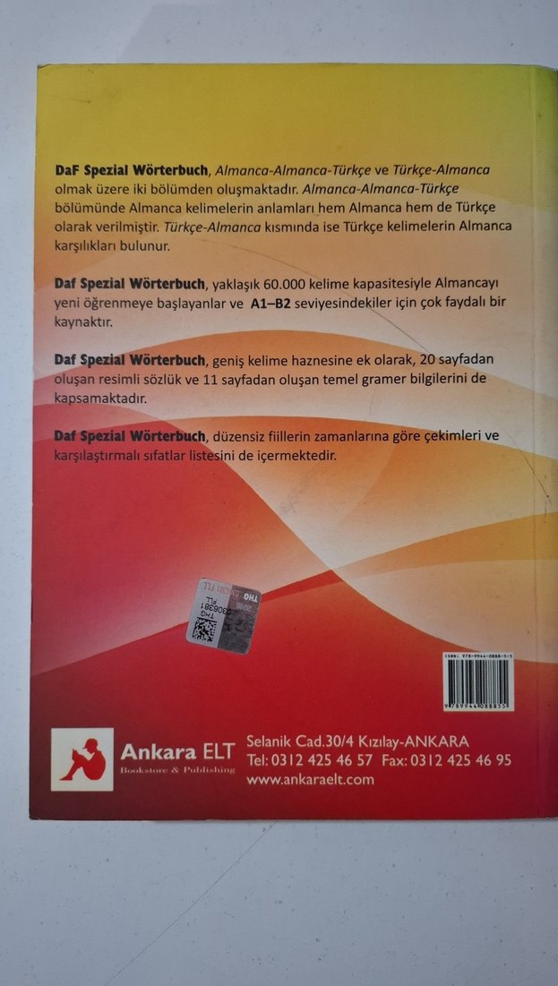 DaF Spezial Almanca-Türkçe Sözlük - Görsel 2
