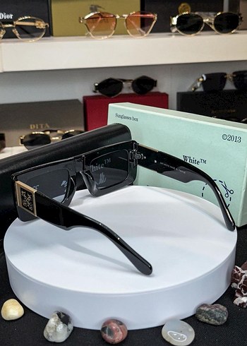 Siyah Dikdörtgen Kadın Güneş Gözlüğü - Görsel 2