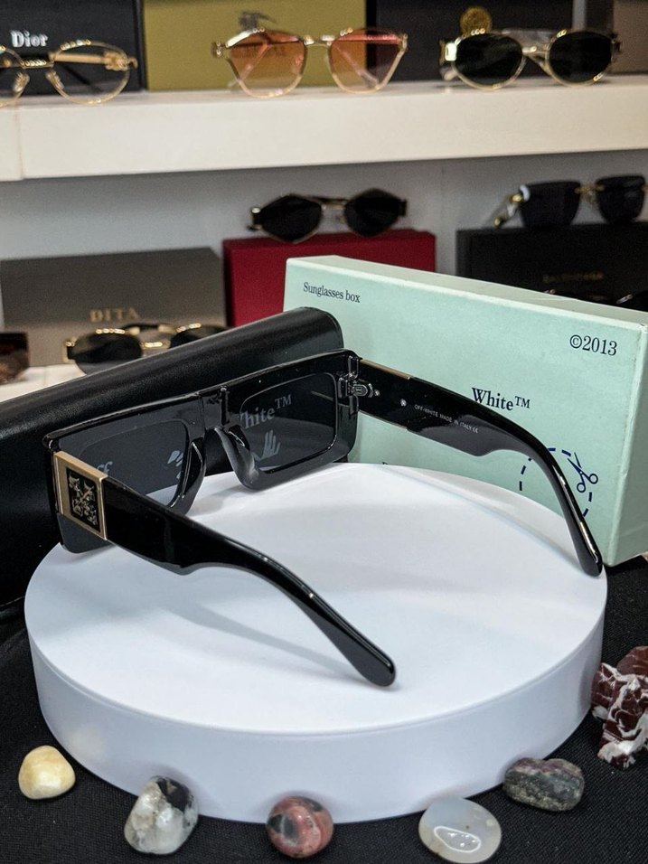 Siyah Dikdörtgen Kadın Güneş Gözlüğü - Görsel 2