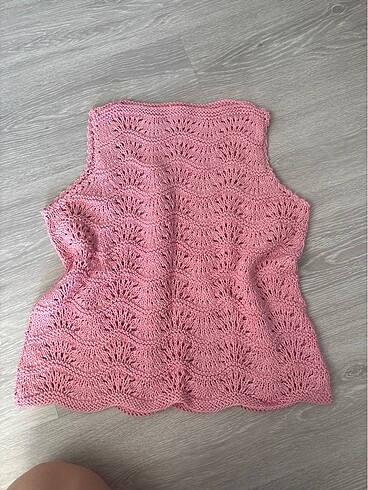 Pudra Pembe örgü atlet
