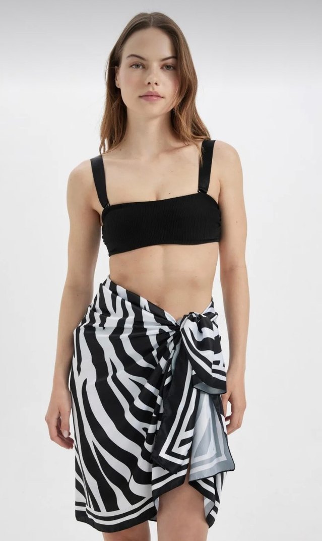 Zebra Desenli Mini Pareo - Görsel 2