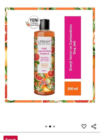 Urban Care Urban Care Pembe Greyfurt Pomelo Duş Jeli 500ml