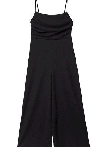 Stradivarius Siyah Askılı Tulum