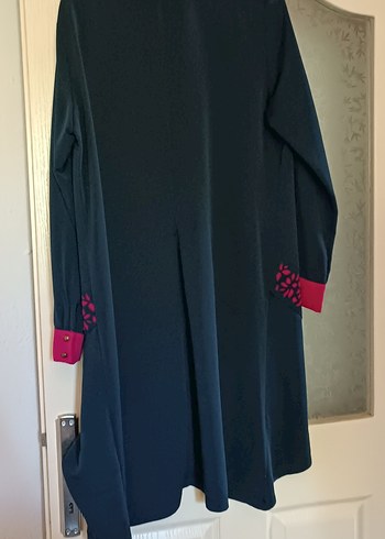 Bordo Detaylı Uzun Kadın Tunik - Görsel 2