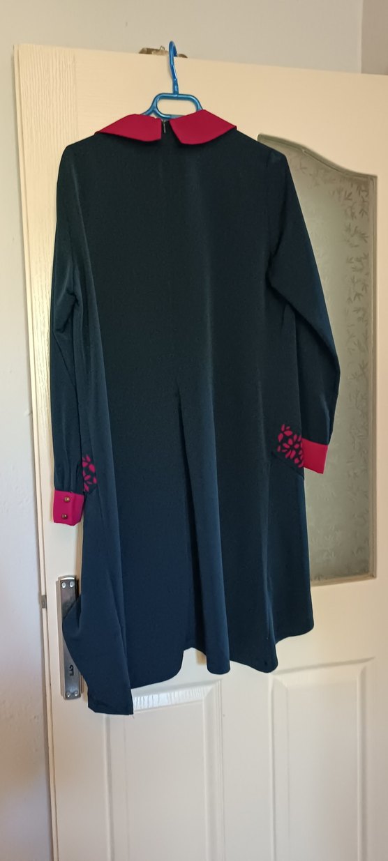 Bordo Detaylı Uzun Kadın Tunik - Görsel 2