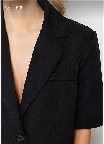 l Beden siyah Renk Crop blazer ceket