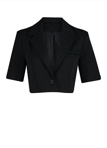 Crop blazer ceket