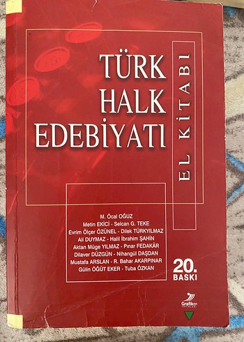 Türk Halk Edebiyatı El Kitabı 20. Baskı