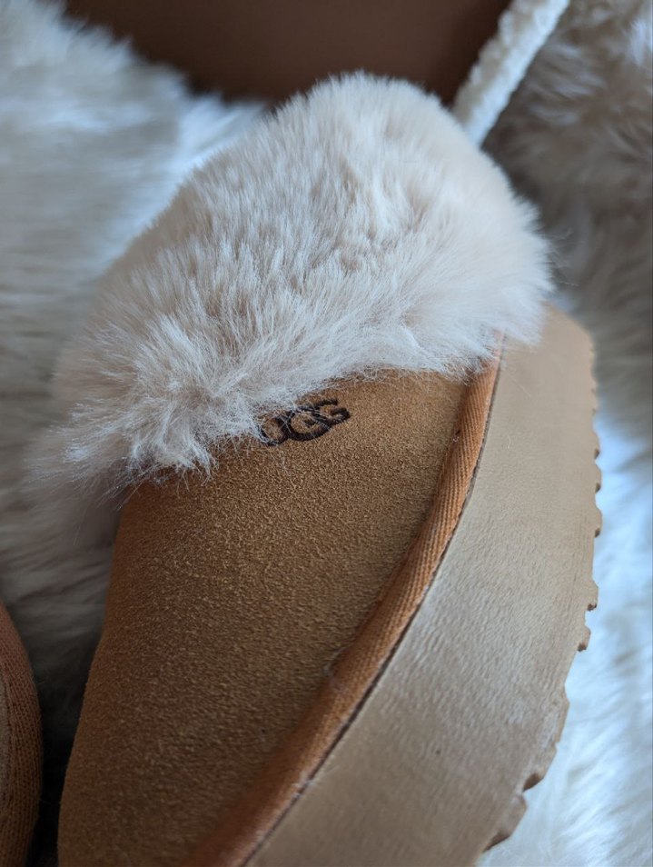 Kahverengi Tüylü Platform Topuklu Kadın Terlik - Görsel 5