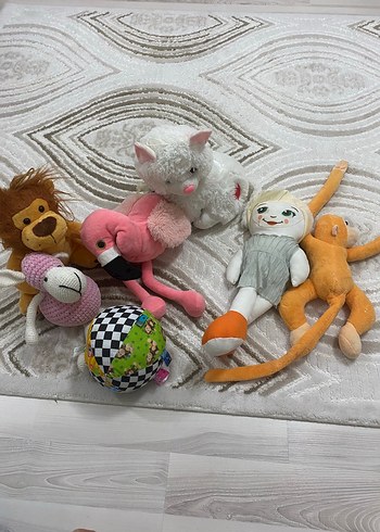 Pastel Renkli Peluş Oyuncak Seti