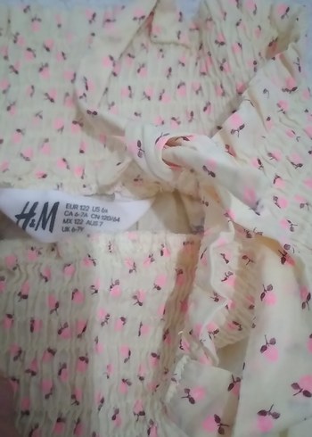 H&M Bohem Çiçek Desenli Askısız Elbise