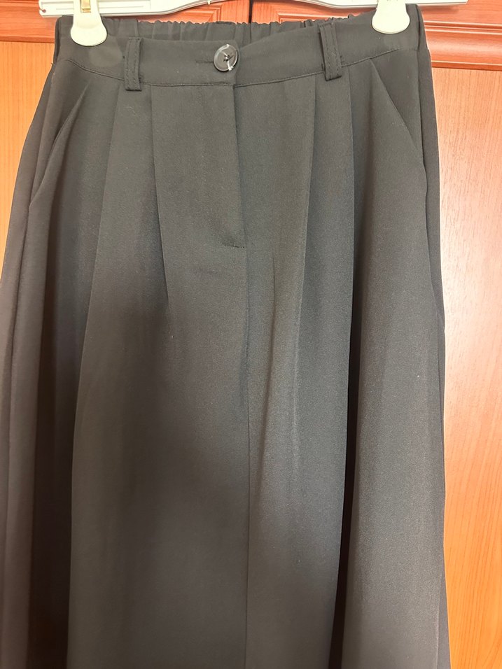 Drapeli Siyah Uzun Kadın Etek - Görsel 4