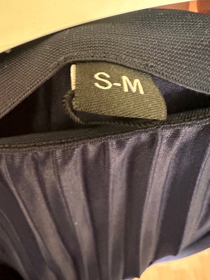 Parlak Mavi Pilili Uzun Etek - Görsel 2