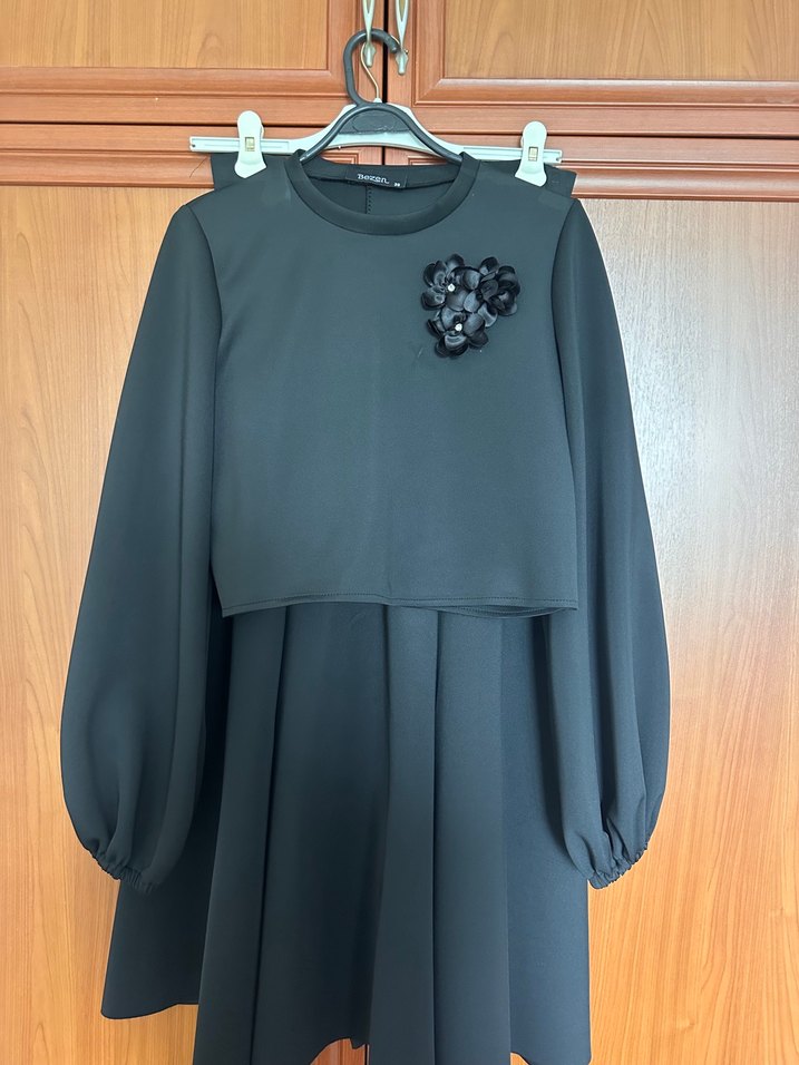 Siyah Piliseli Uzun Kadın Etek - Görsel 5