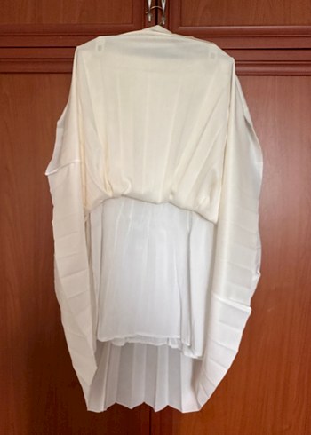 Beyaz Pileli Uzun Kadın Etek - Görsel 2