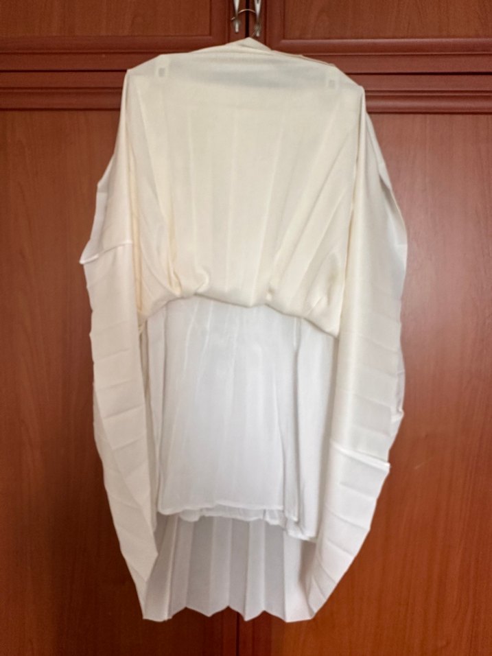 Beyaz Pileli Uzun Kadın Etek - Görsel 2