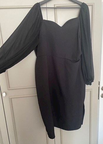 Uzun Siyah V Yaka Gotik Elbise