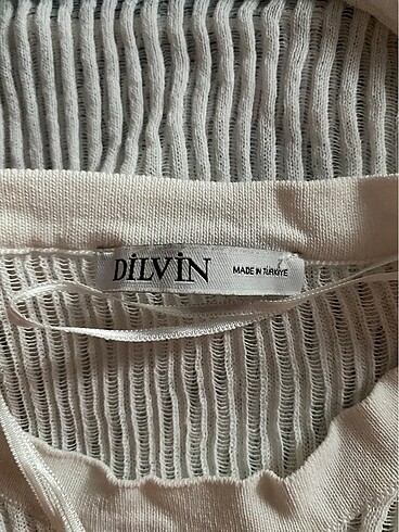 Dilvin Dilvin 10355 bisiklet yaka transparan kazak