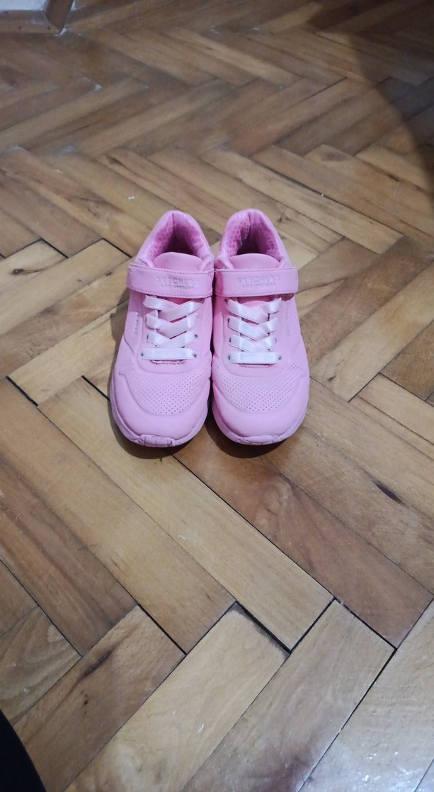 Kız Çocuk Pembe Cırtcırtlı Spor Ayakkabı - Görsel 5